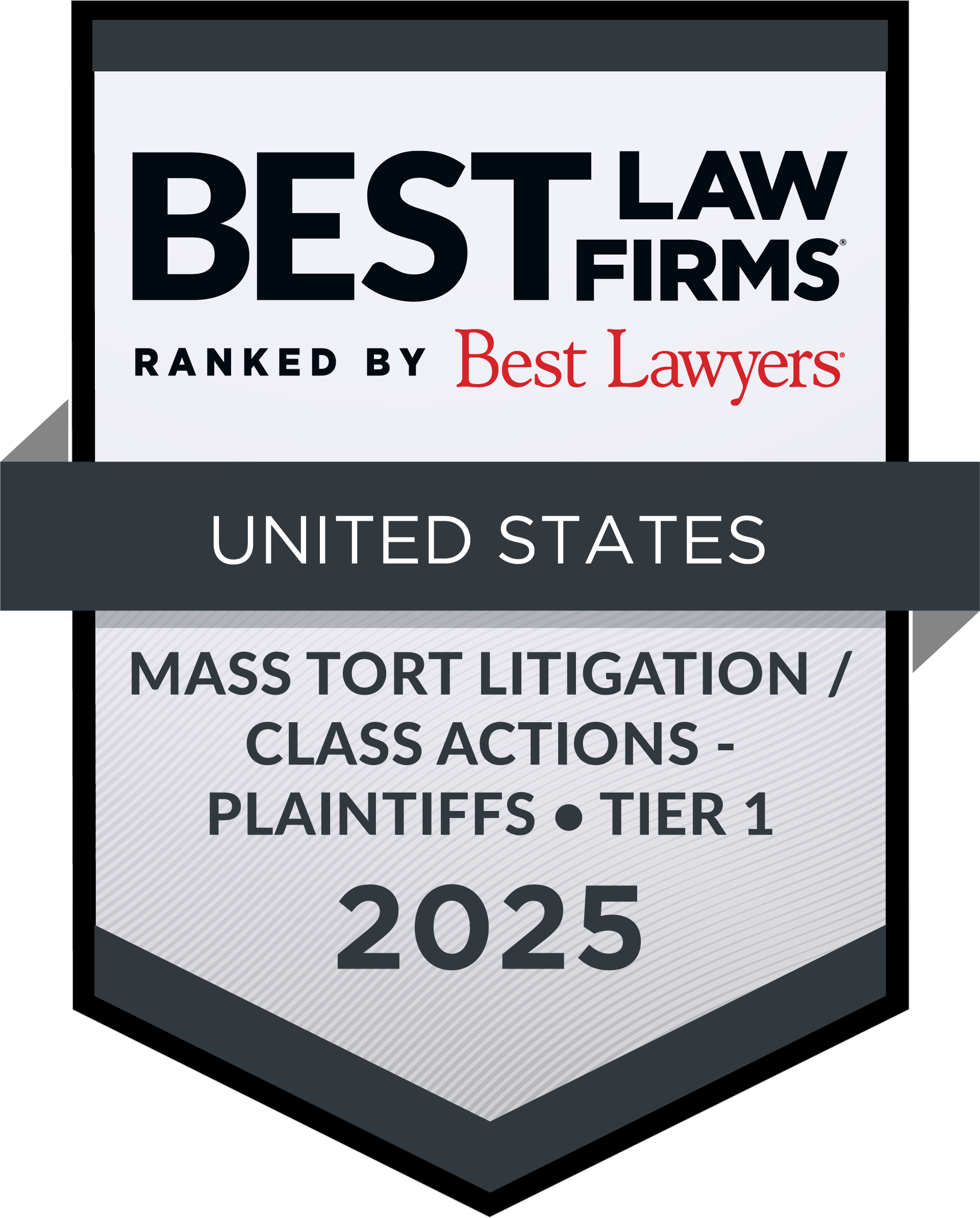 2025 Best Law Firms Badge - Mass Tort